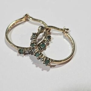 Jade and Diamond Earrings